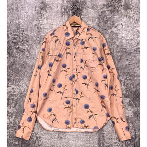 Paul Smith Shirt XL Mens Botanist Floral Print Poplin Long Sleeve Casual Button